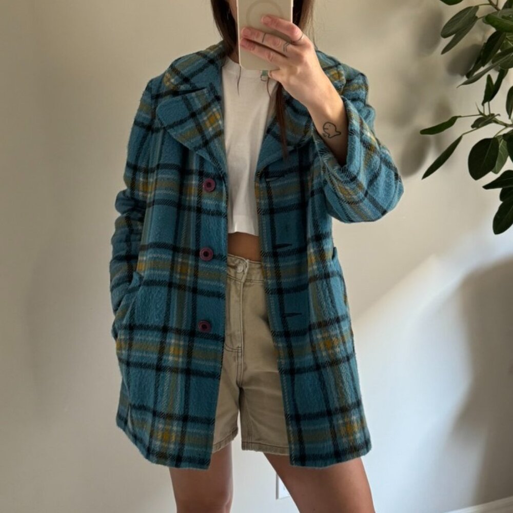Vintage Made In Canada Plaid Wool Jacket